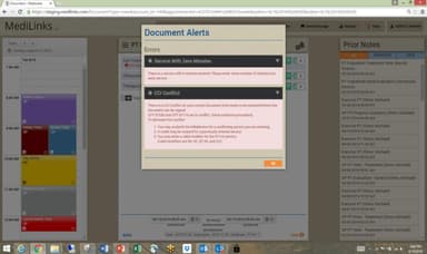 MediLinks EMR Document alerts