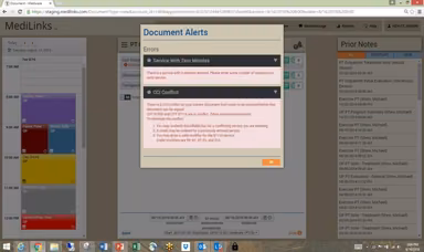 MediLinks EMR Document alerts
