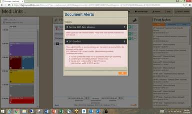 MediLinks EMR Document alerts