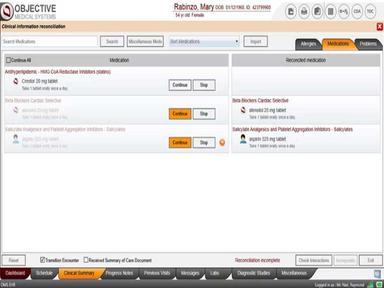 OMS EHR Clinical information