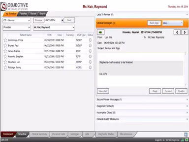 OMS EHR Dashboard