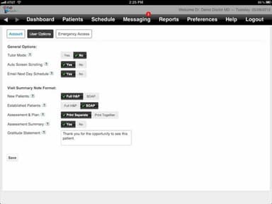 OneTouch User options