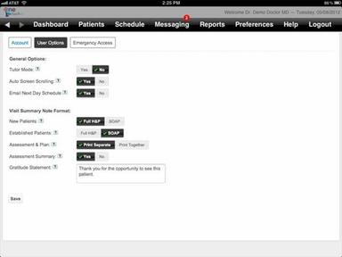 OneTouch User options