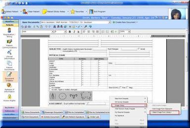 PatientNow Document creation