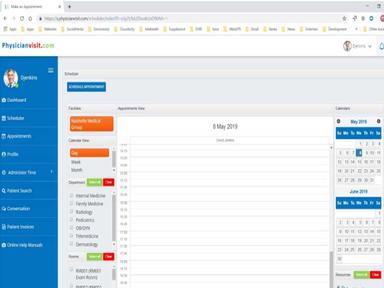 PhysicianVisit Software Dashboard