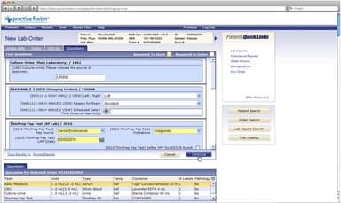 Practice Fusion Lab order