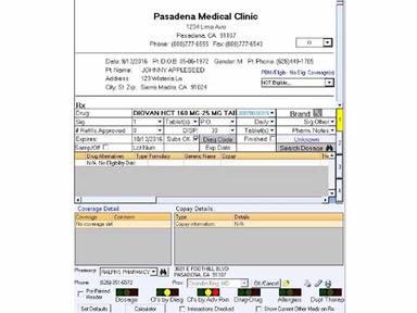 Patient Chart EHR prescription