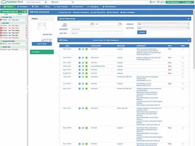 Psychiatry Cloud EMR notes
