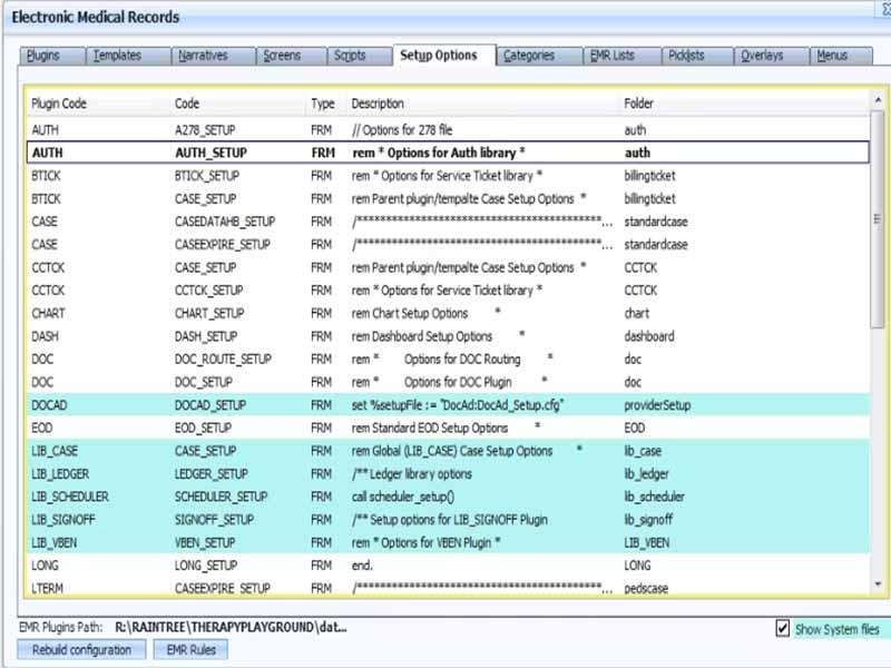 Raintree Systems EMR Setup
