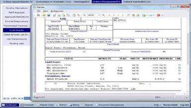 ReLiMed Software - e-Lab Interface