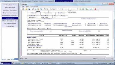 ReLiMed Software - e-Lab Interface