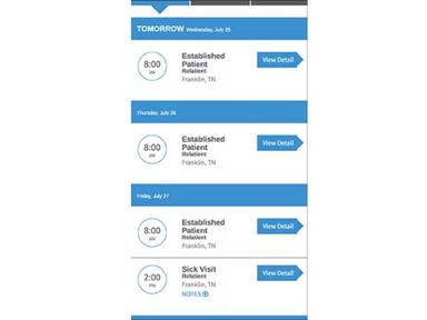 Relatient appointment scheduling