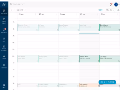 RxVantage 5 Day Calendar