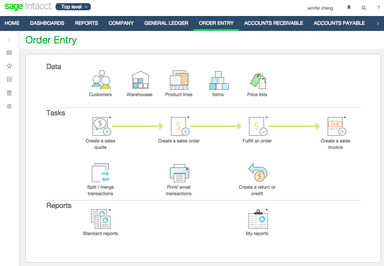 Sage Intacct Order Entry