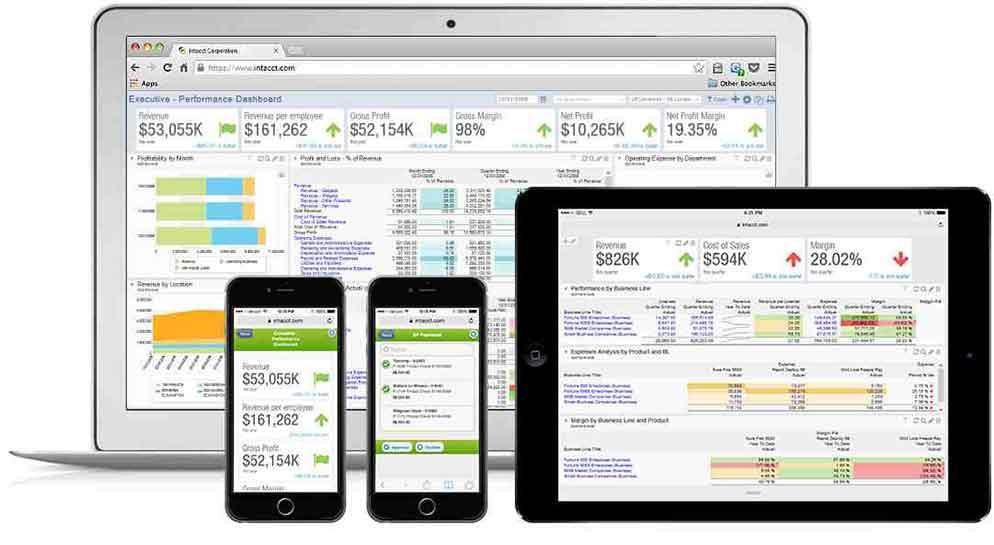 Sage Intacct Mobile and Desktop Interface