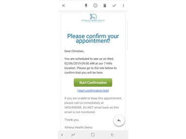 Simple Interact - Allows You to Confirm an Appointment