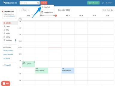 SimplePractice - Calendar
