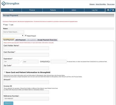 StrongBox Accept payments