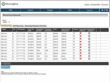 StrongBox Recurring payments