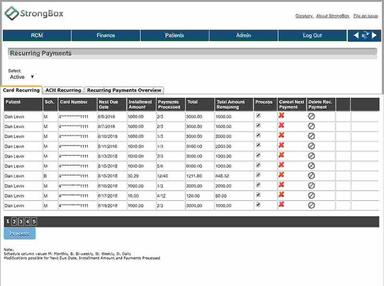 StrongBox Recurring payments