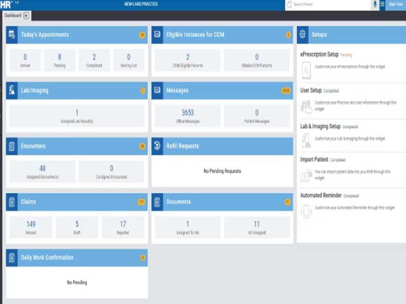 TalkEHR - Dashboard
