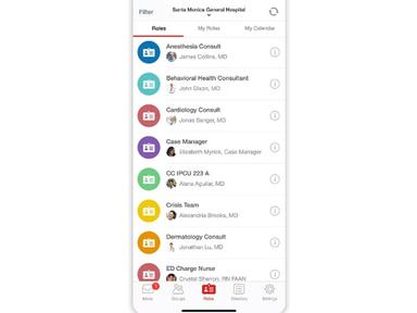 The TigerConnect Roles feature