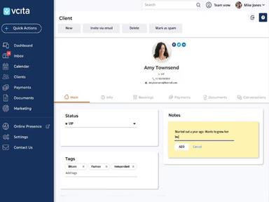 vcita Software - Client Details