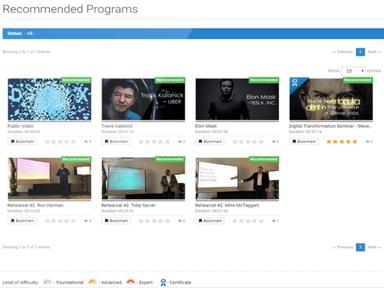 VPortal recommended programs to users