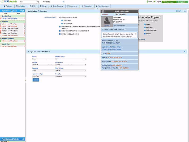 WRS Health EMR Software