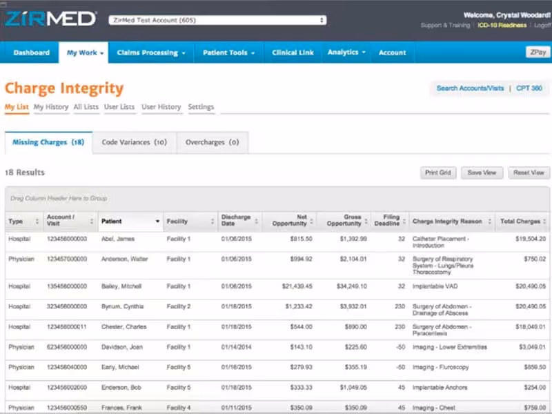 Waystar Software Charge Integrity