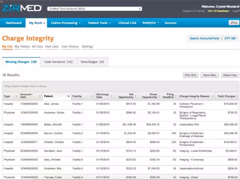 Waystar Software Charge Integrity