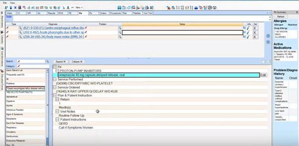 Aprima EMR Diagnostic condition info