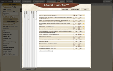 BackChart EHR Software Work Flow