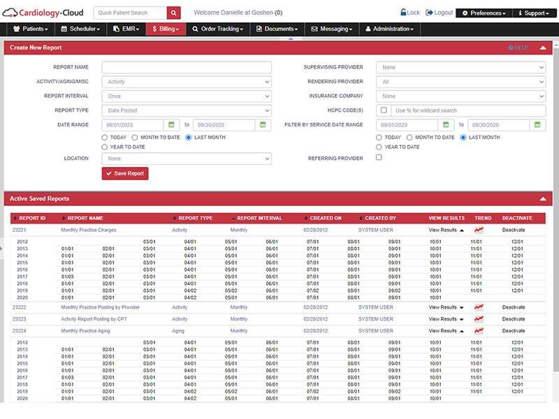 Cardiology Cloud EHR Reporting