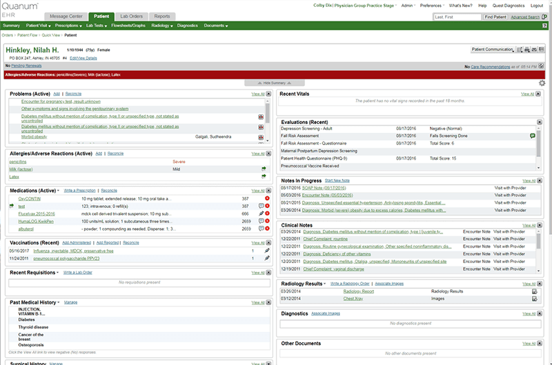 Quanum Patient info