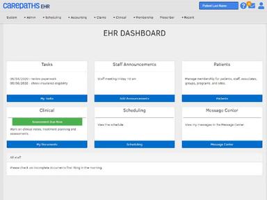 CarePaths EHR Dashboard