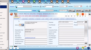 CareVoyant EHR Patient info