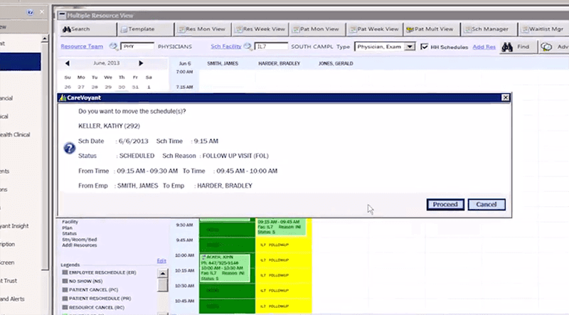 CareVoyant EHR Schedule