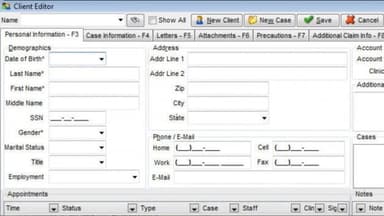 Clinicient Insight EMR Enter patient details