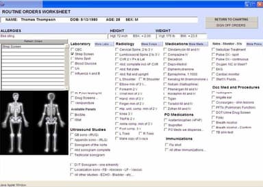 CodoniXnotes Software Routine Order Work Sheet