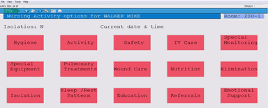CPSI EMR Patient activity menu