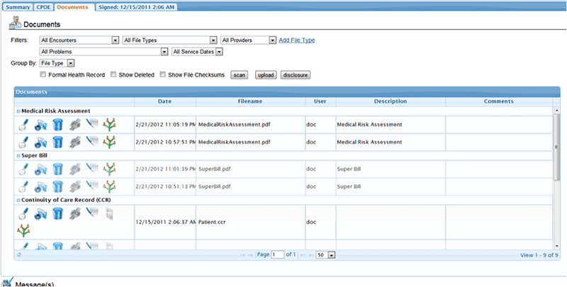 CyCHART EHR Documents