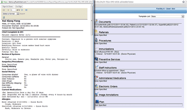 CyCHART EHR Note preview