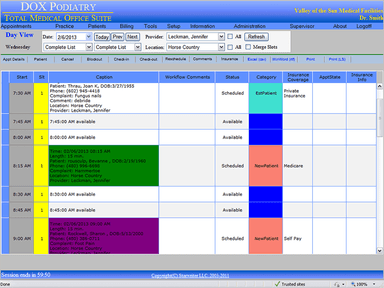 DOX Podiatry EMR Schedule