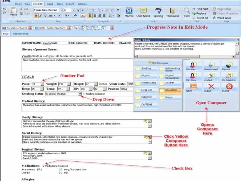 Drs software Narrative writer Page 1
