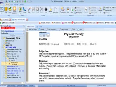 Drs software PT notes