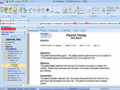 Drs software PT notes