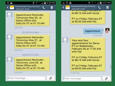 SMS appointment reminders