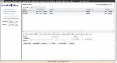 eHealthFiles Calls made