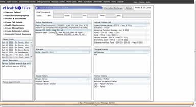 eHealthFiles EHR Patient chart